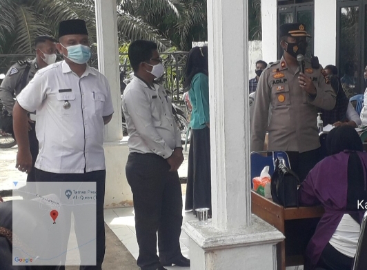 Wakapolres Rohul Pantau Proses Vaksinasi Di Rambah Samo