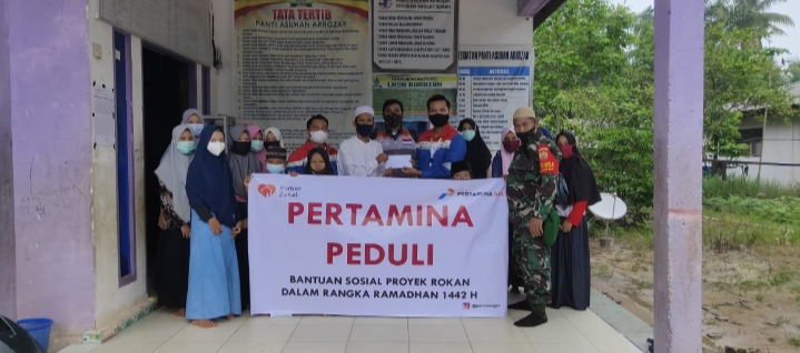 Gerakan Kebaikan Di Bulan Ramadhan, Pertagas Beri Santunan Di Area Proyek Rokan