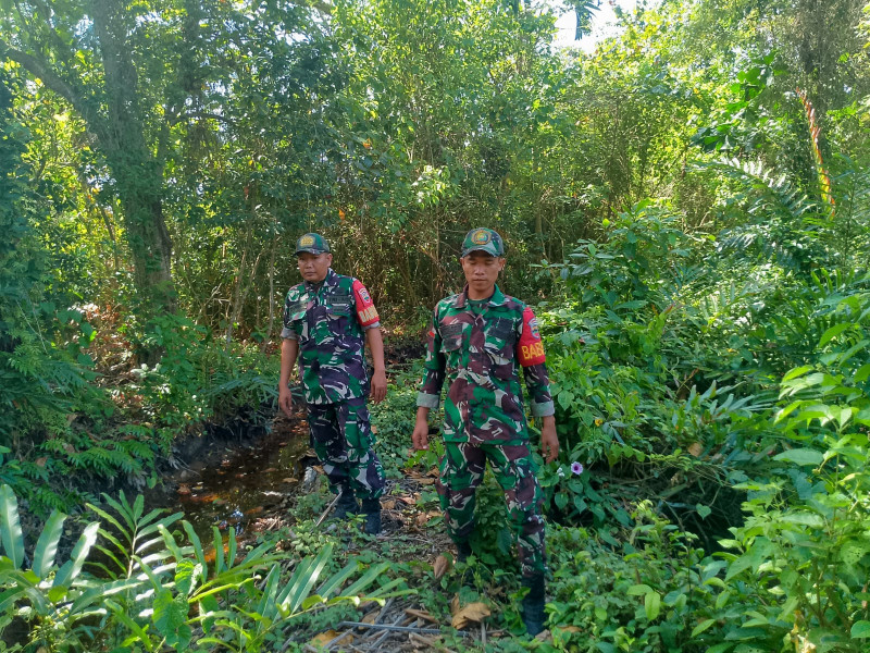 Patroli dan Edukasi, Upaya Babinsa Cegah Karhutla di Lahan Gambut Kering