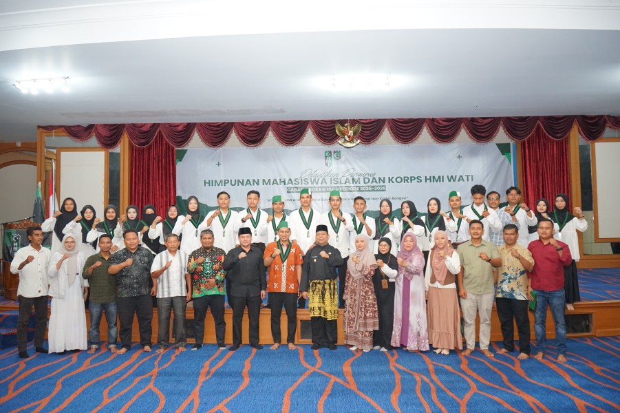 PELANTIKAN PENGURUS HMI CABANG ROKAN HULU PERIODE 2025–2026 BERLANGSUNG KHIDMAT