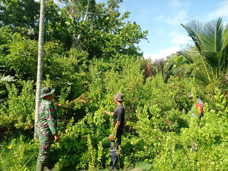 Cegah Karhutla, Babinsa Koramil 06/Merbau Sosialisasikan Bahaya Pembakaran Hutan