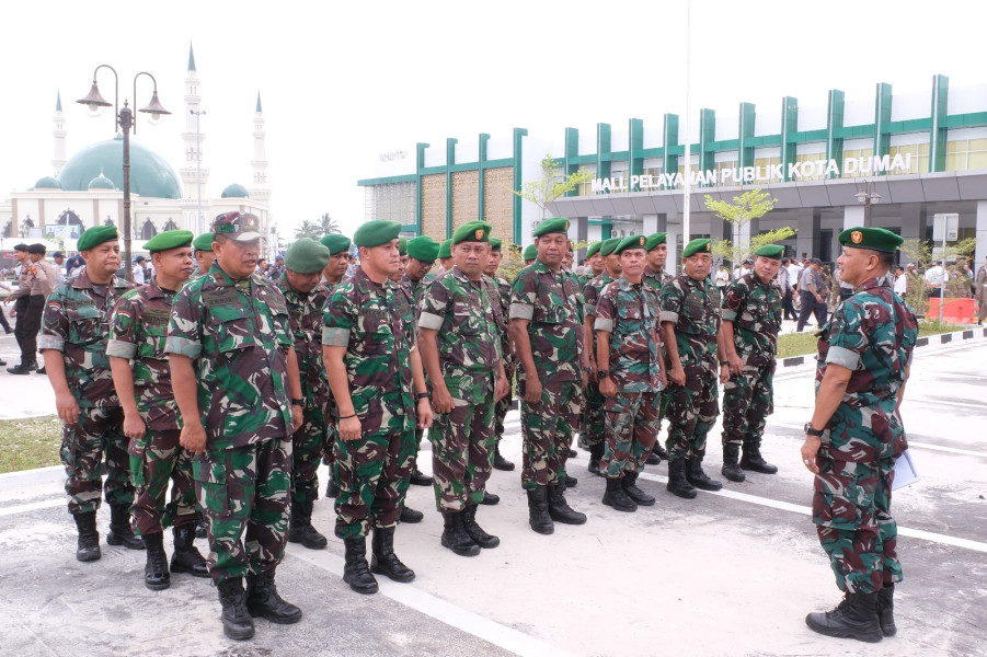 Gelar Pasukan Pengaman MTQ Tingkat Provinsi Riau di Dumai, Kodim 0320/Dumai Turunkan Kekuatan Penuh