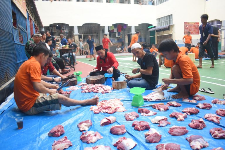 Rutan Labuhan Deli Gelar Shalat Idul Adha dan Penyembelihan Hewan Qurban