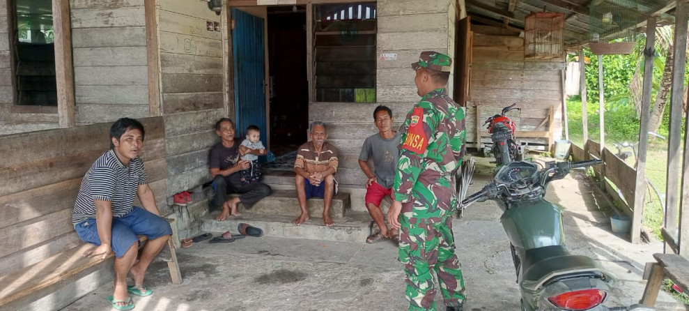 Guna Melestarikan Nilai-nilai Pancasila, Serda Syahrul Laksanakan Komsos