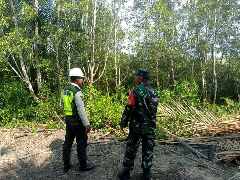 Warga Teluk Ketapang Dihimbau Babinsa Agar Tak Buka Lahan dengan Membakar