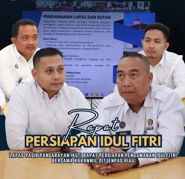 Perkuat Keamanan Lebaran Idul Fitri, Lapas Kelas IIB Pasir Pengaraian Kordinasi Aparat