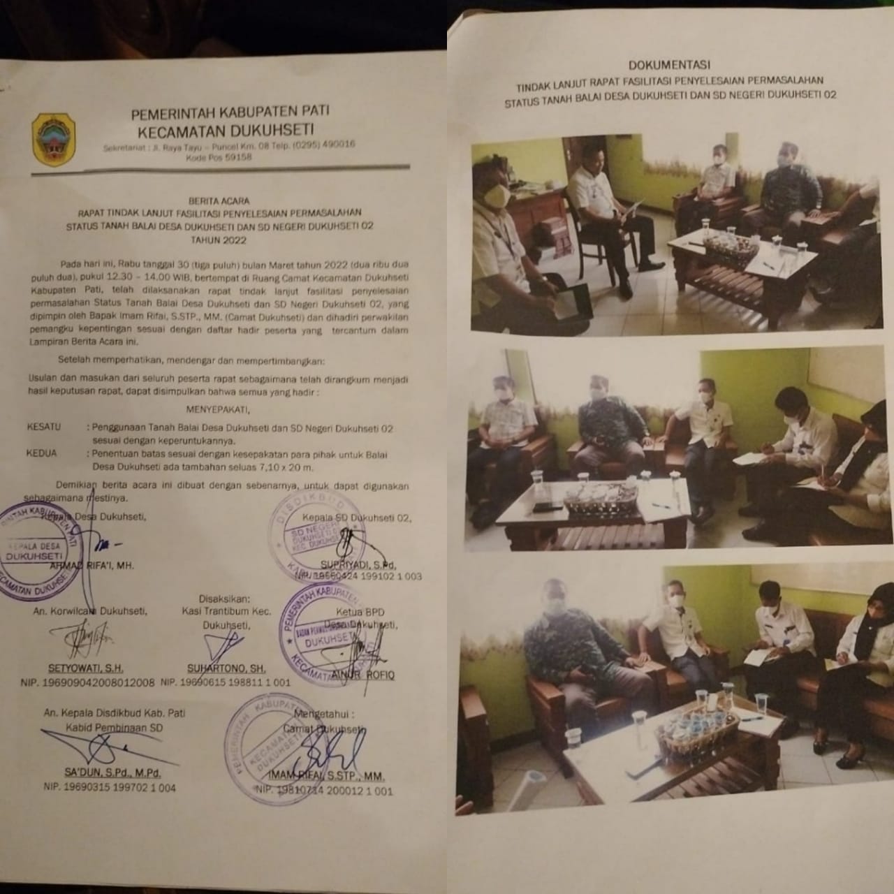 Isu Pemberitaan Lahan Dicaplok, Kades Dukuhseti Angkat Bicara