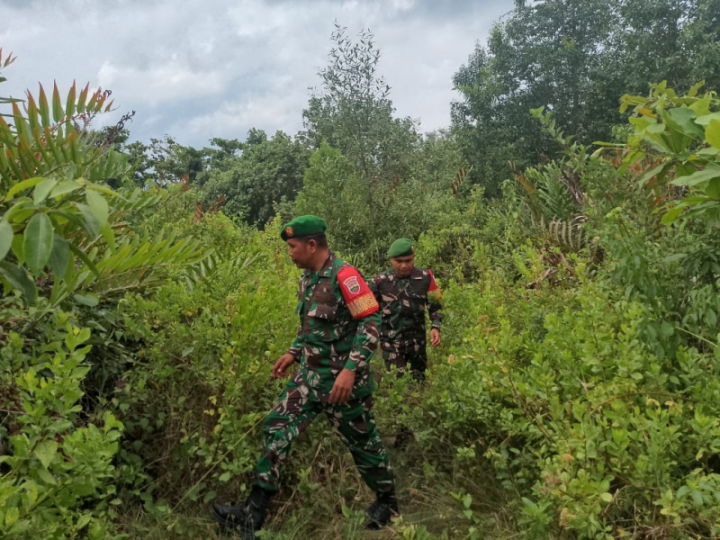 Babinsa Desa Centai Gencarkan Patroli dan Himbauan Karhutla