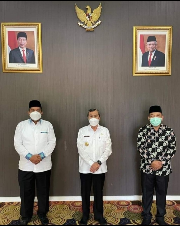 Jelang Dilantik, Alfedri- Husni Sambangi Kediaman Gubernur Riau