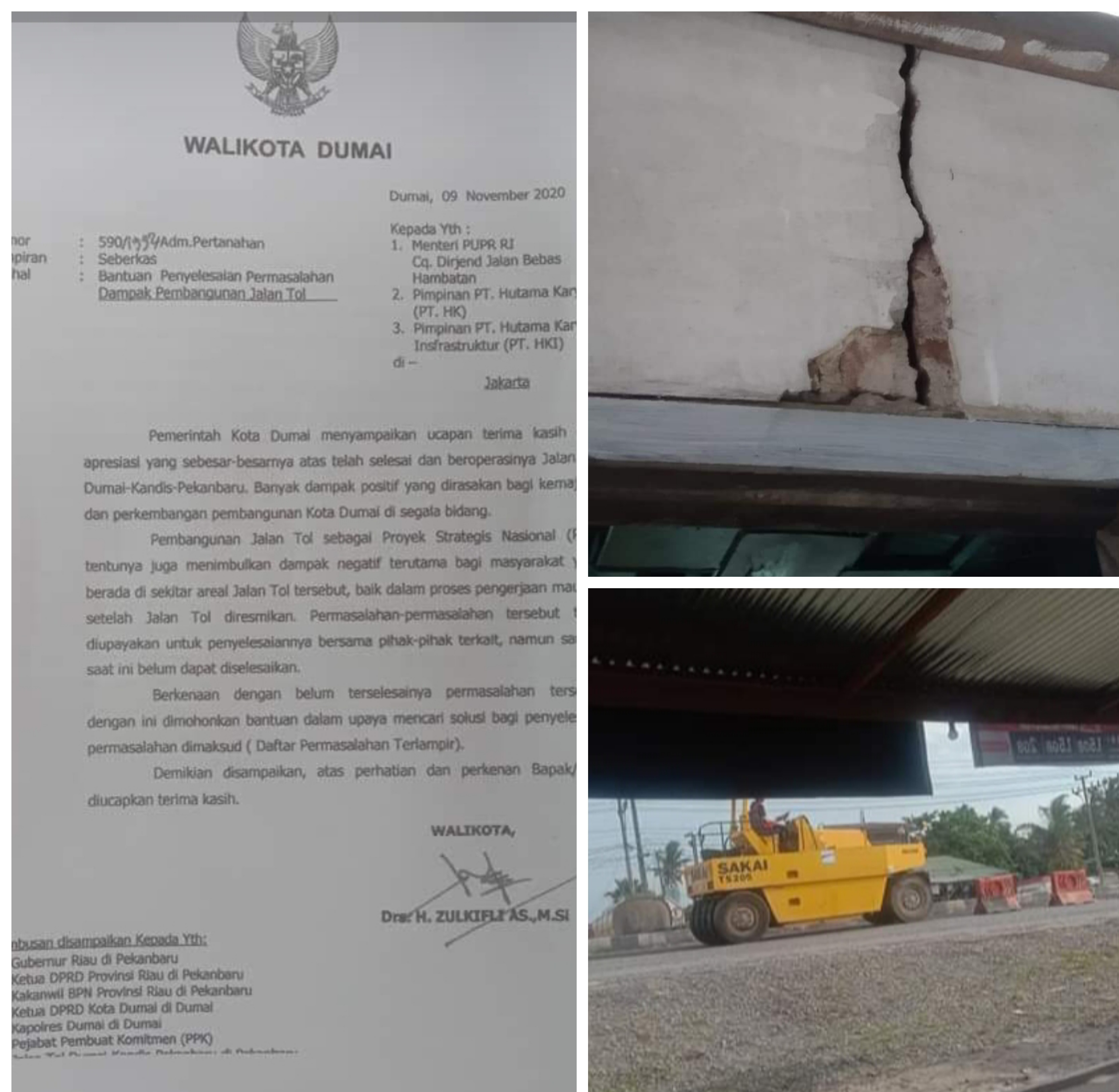 Ganti Rugi Dampak Pembangunan Jalan Tol Dari PT HKI Hingga Saat Ini Belum Diterima Sebagian Masyarakat Dumai
