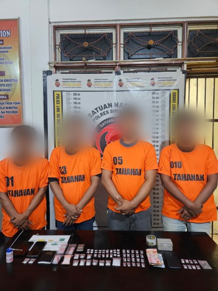 Berantas Narkoba Tanpa Kompromi, Polres Simalungun Bekuk Empat Pelaku, Amankan Sabu 37 Gram