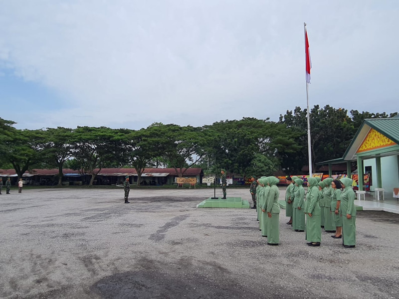 Upacara Mingguan Kodim 0320/Dumai, Selamat Kepada Personil yang Naik Pangkat