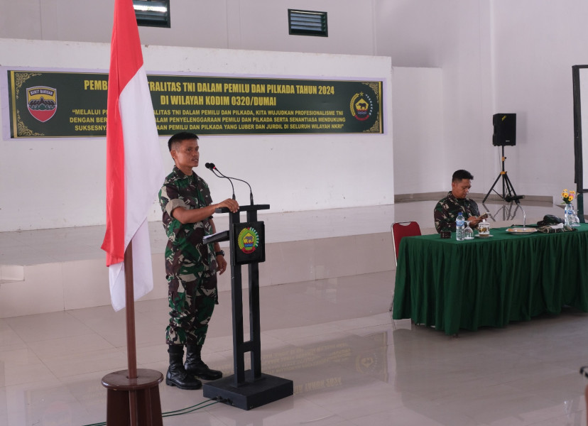Letkol Inf Antony Tri Wibowo Memberikan Instruksi Kepada Jajarannya Untuk Selalu Bersikap Netral