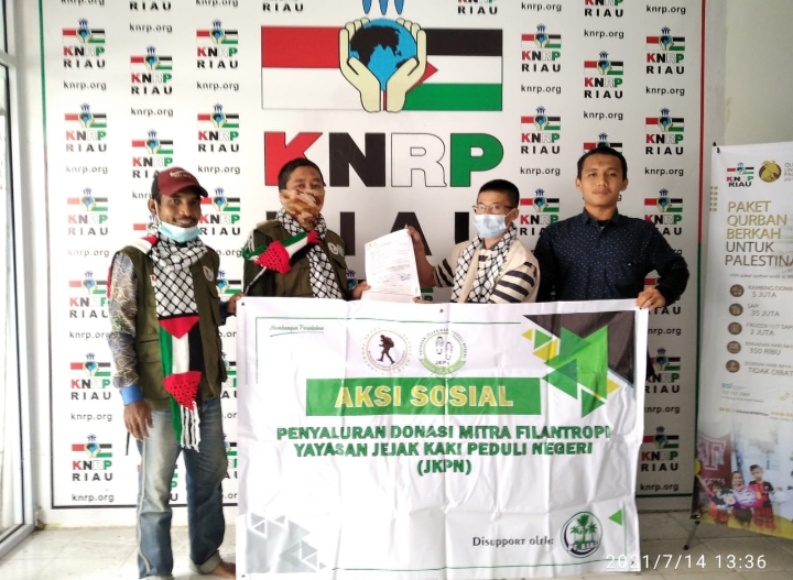 JKPN Salurkan Bantuan Kemanusian untuk Warga Palestina Via KNRP Riau