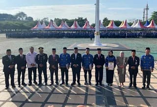 Kalapas Pasir Pengaraian Hadir Upacara Hari Kesaktian Pancasila, di Halaman Kantor Bupati Rohul