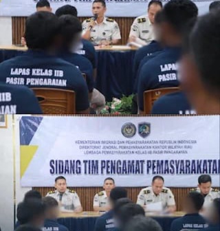 Pelaksanaan Sidang TPP 43, Warga Binaan Tamping dan Peserta Pramuka  di Lapas Kelas IIB Pasir Pengaraian