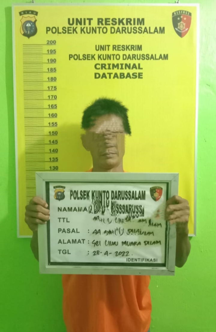 Aniaya Istri Dengan Kayu Broti, Seorang Suami di Rokan Hulu Diringkus Polisi