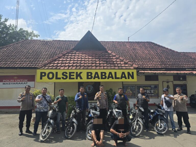 Pura - Pura Berburu, Polsek Babalan Ungkap Kasus Curanmor, Enam Unit Kendaraan Berhasil Diamankan