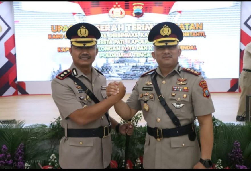 Serah Terima Jabatan Kapolresta Pati, AKBP Jaka Wahyudi Gantikan Kombes Pol Andhika Bayu Adhittama