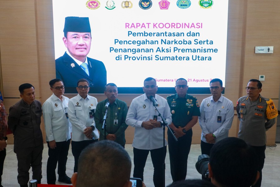 Rakor Pemberantasan Narkoba dan Premanisme di Sumut, Menko Polkam Apresiasi Polda Sumut Berantas Narkoba