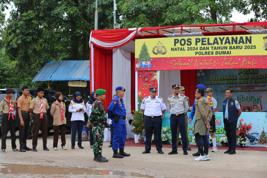 Amankan Perayaan Natal dan Tahun Baru, Dandim Dumai Tinjau Kesiapan Pos Pelayanan