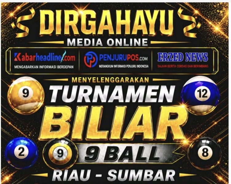 Open Turnamen Biliiar Riau di HUT Tiga Media Online