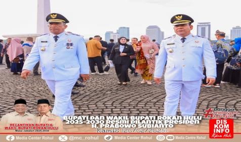 Presiden RI Resmi Lantik Bupati Dan Wakil Bupati Rokan Hulu 2025 - 2030