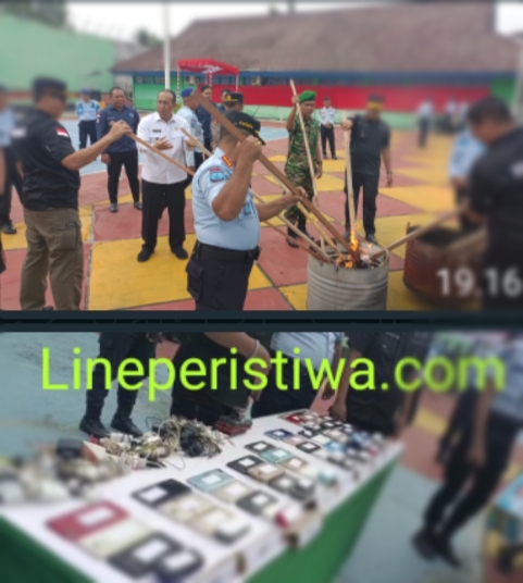 Kanwil Kemenkumham Jambi Musnahkan Puluhan Handphone Warga Binaan Lapas