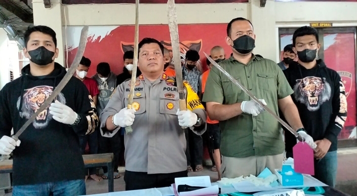 Tim Macan Satreskrim Polresta Jambi Berhasil Amankan 11 Pelaku Geng Motor Dari Dua Kelompok