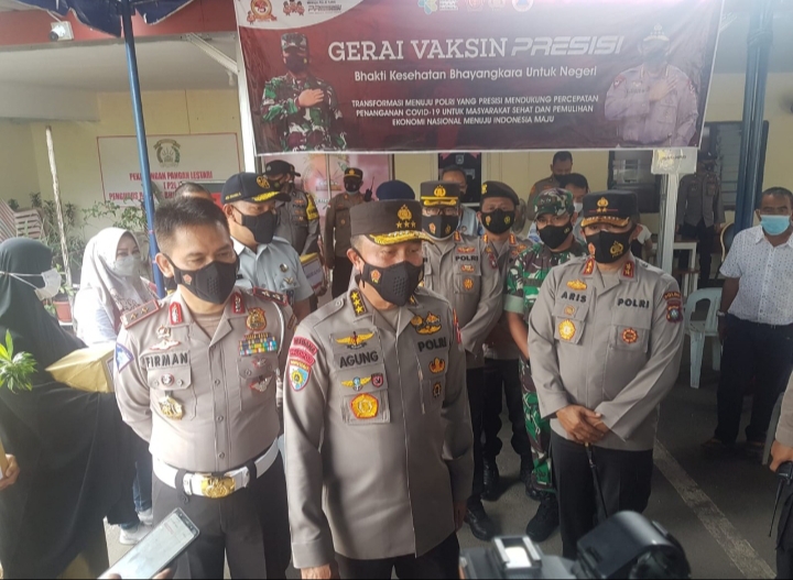 Peninjauan Gerai Vaksinasi Presisi Di Polsek Lubuk Baja Oleh Irwasum Polri