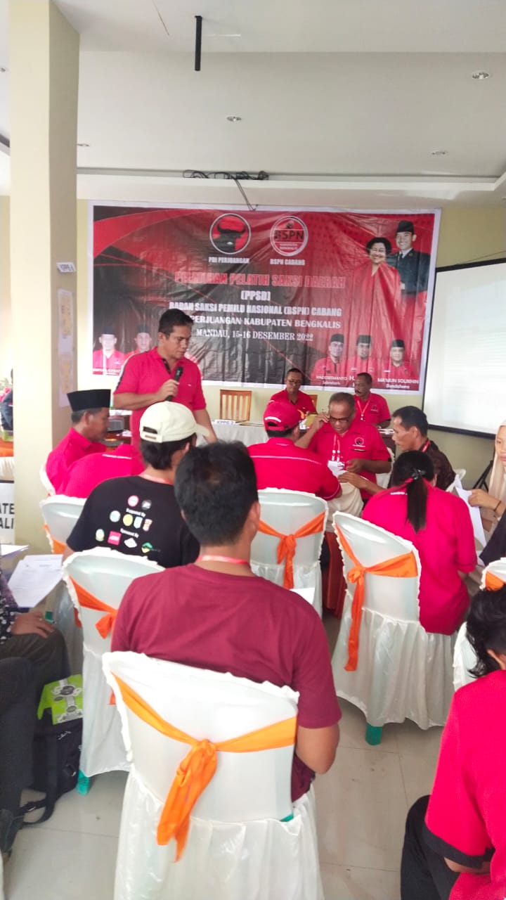 BSPN PDI Perjuangan  Provinsi Riau Melaksanakan Pelatihan Pelatih Saksi Daerah (PPSD)