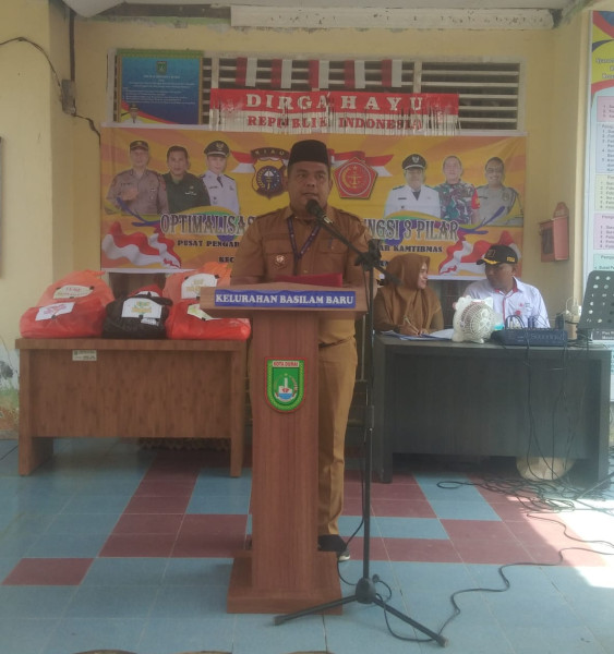 Terselenggara, Kelurahan Basilam Baru Giat Optimalisasi Peran dan Fungsi 3 Pilar Kamtibmas serta Bhakti Sosial