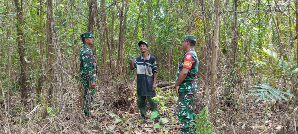 Giat Babinsa Koramil 06 Merbau Guna Cegah Karhutla