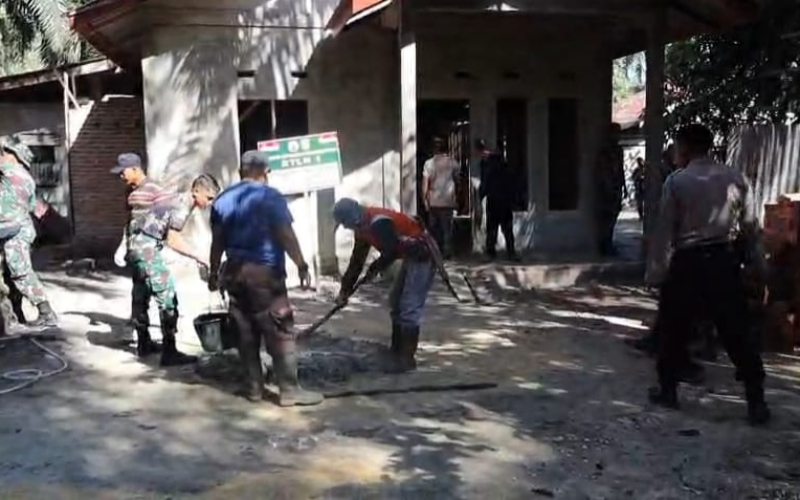 Program Tambahan, TMMD ke 124 Kodim 0320 Dumai RTLH Milik Sisu di Kelurahan Bukit Kayu Kapur