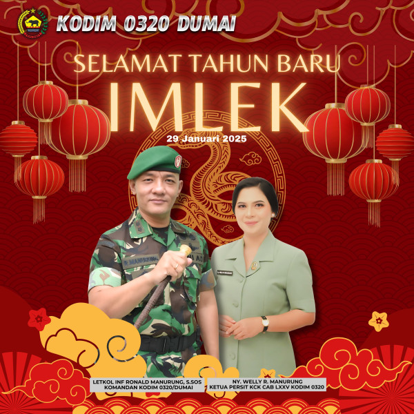 Letkol Inf Ronald Manurung Apresiasi Keharmonisan Warga Dumai Sambut Imlek