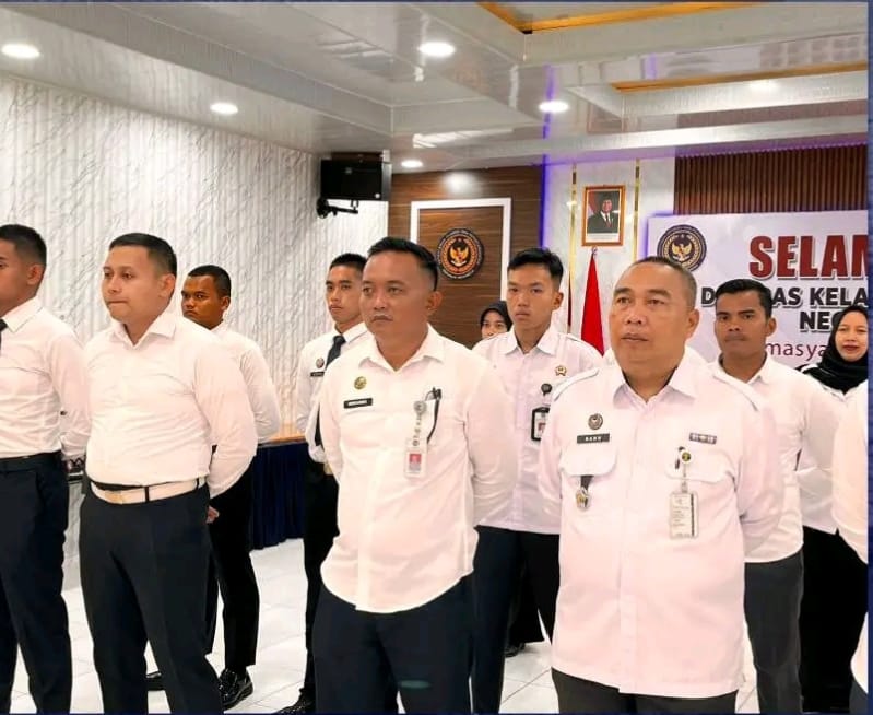 Lapas Kelas IIB Pasir Pengaraian Ikuti Apel Bersama Kemenko Hukum, HAM dan IMPAS