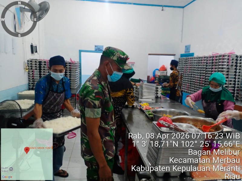 Babinsa Koramil 06/Merbau Aktif Dukung Peningkatan Gizi Anak Sekolah