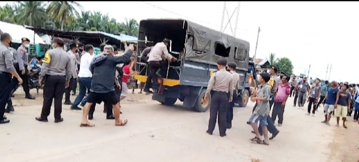 Jajaran Polsek Tapung Hulu Berhasil Sterilkan Lokasi Bentrokan di Desa Kasikan