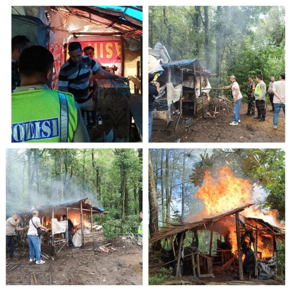 Polsek Pancur Batu Gerebek Lokasi Diduga Sarang Narkoba dan perjudian di Sibolangit