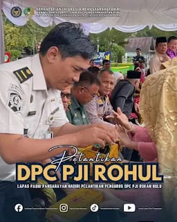 Pelantikan Pengurus DPC PJI Rohul Dihadiri Kalapas Kelas IIB Pasir Pengaraian