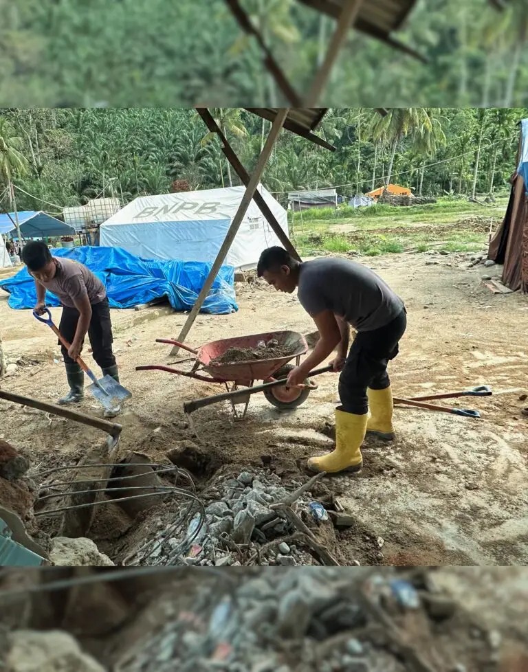 Brimob dan Warga Batang Toru Bergerak Bersama Pulihkan Kehidupan Pascabencana