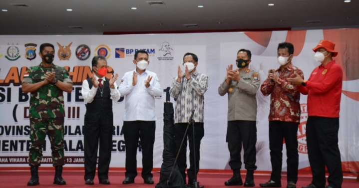 Kapolda Kepri Hadiri Launching Vaksinasi Booster Dosis Ke 3 Oleh Mendagri RI