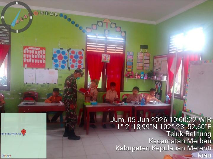 Koramil 06/Merbau Kawal Program Makan Sehat Bergizi untuk Ribuan Siswa di Kepulauan Meranti