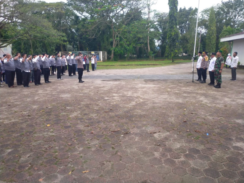 Bertempat di Kantor Camat Dumai Timur, Danramil 01 dan Jajaran Laksanakan Apel Persiapan Pemilu