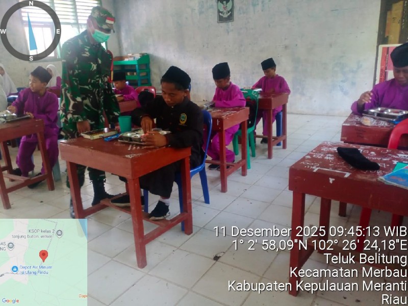 Pengawasan Babinsa Pastikan Distribusi Makanan Bergizi Berjalan Tepat Sasaran