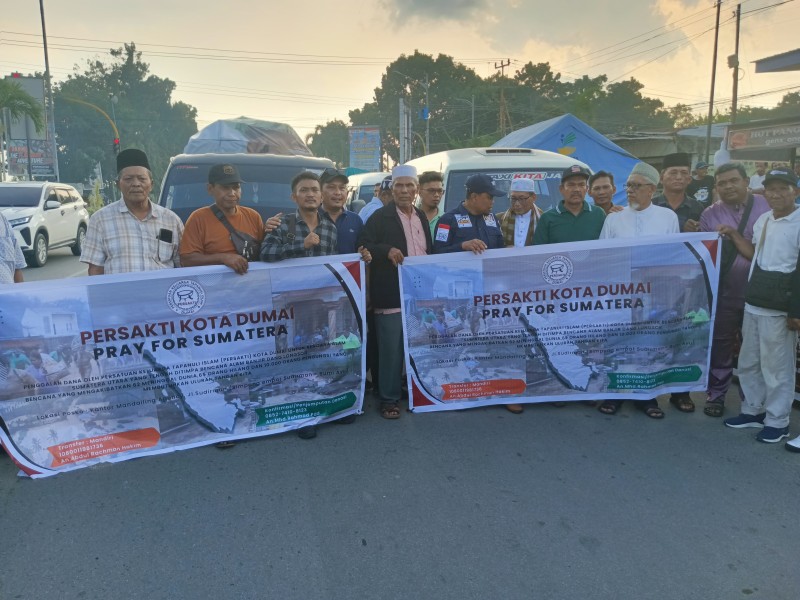 Aksi Pray For Sumatera, Persakti Dumai Antar Bantuan Dari Masyarakat Kota Dumai ke Sumatera Utara