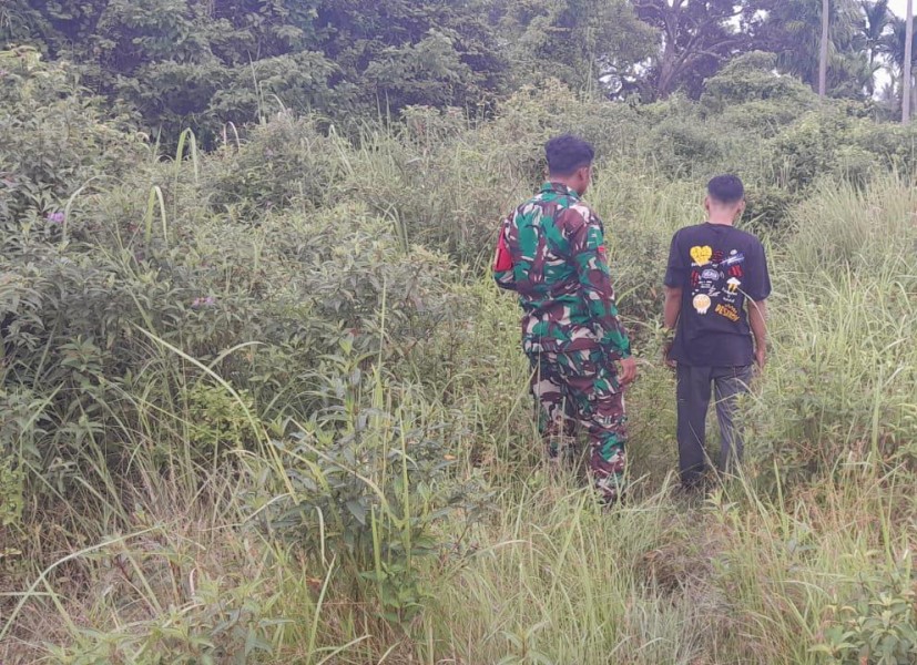 Cegah Karhutla, Babinsa Koramil 06/Merbau Ajak Warga Jaga Lingkungan