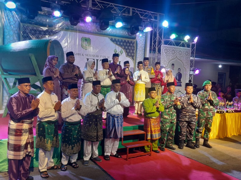 Pelepasan Pawai Takbir Berlangsung Meriah, Danramil Tekankan Kebersamaan