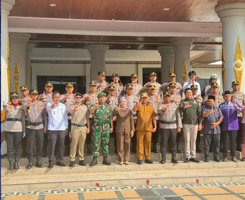 Lapas Kelas IIB Pasir Pengaraian Bersinergi Hadiri Apel Akbar Polres Rohul