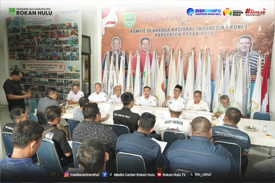 Persiapan Musorkablub 2026, Pengurus KONI Rohul Gelar Rakorsi dan Bentuk Tim Panitia Penjaringan